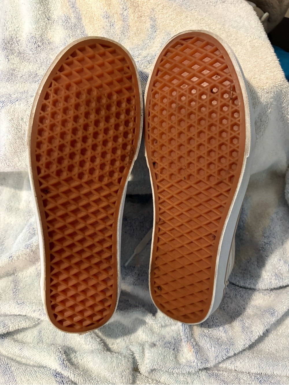 Vans Women’s Low-Top Canvas Sneakers in Taupe with White Accent - Picture 5 of 6